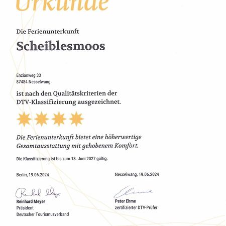 Scheiblesmoos 4 Sterne Lägenhet Nesselwang Exteriör bild